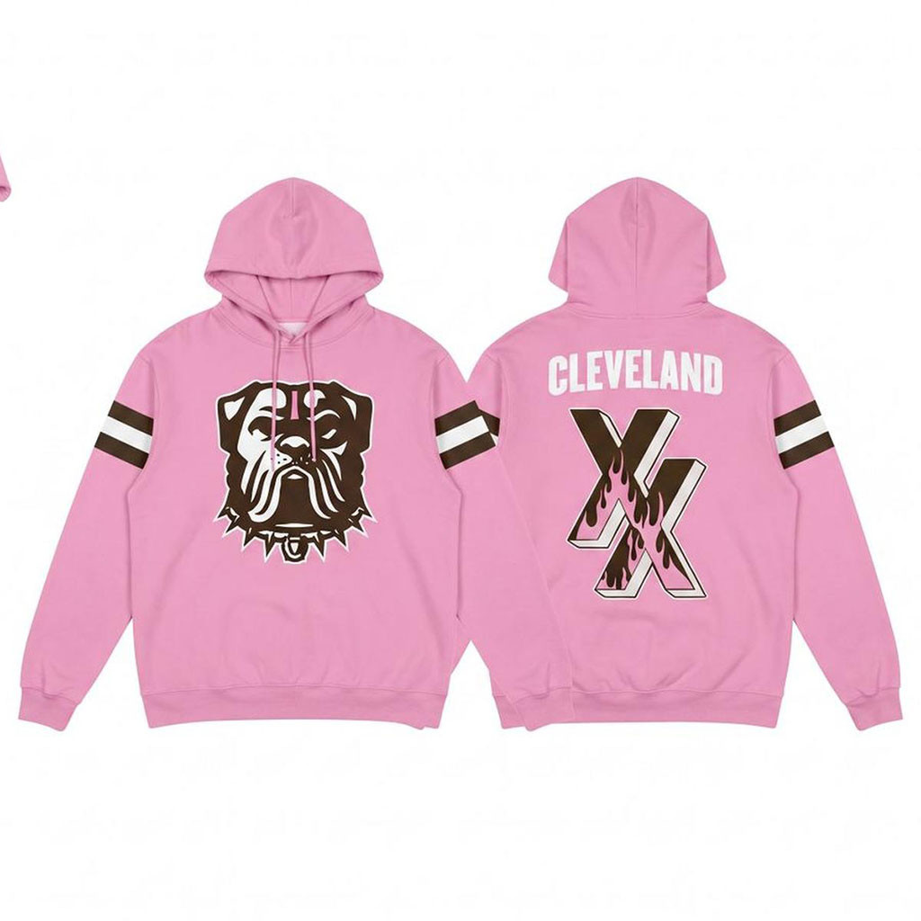 Cleveland Browns X MGK 2026 Pink Hoodie Cleveland Browns Merch Gift Ideas For Friends - Kdjoy