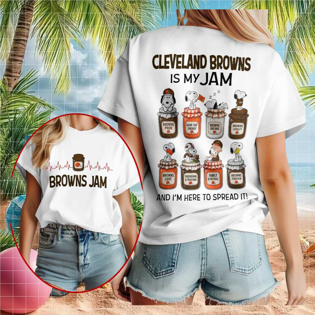 Cleveland Football Peanuts Snoopy Jam Shirt Cleveland Browns Merch Gift For Game Day - Kdjoy