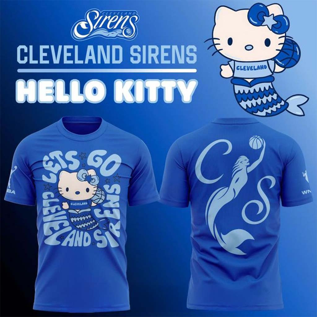 Cleveland Sirens Hello Kitty Mermaid Performance 2026 T-Shirt Cleveland Sirens Merch Fan Gifts - Kdjoy