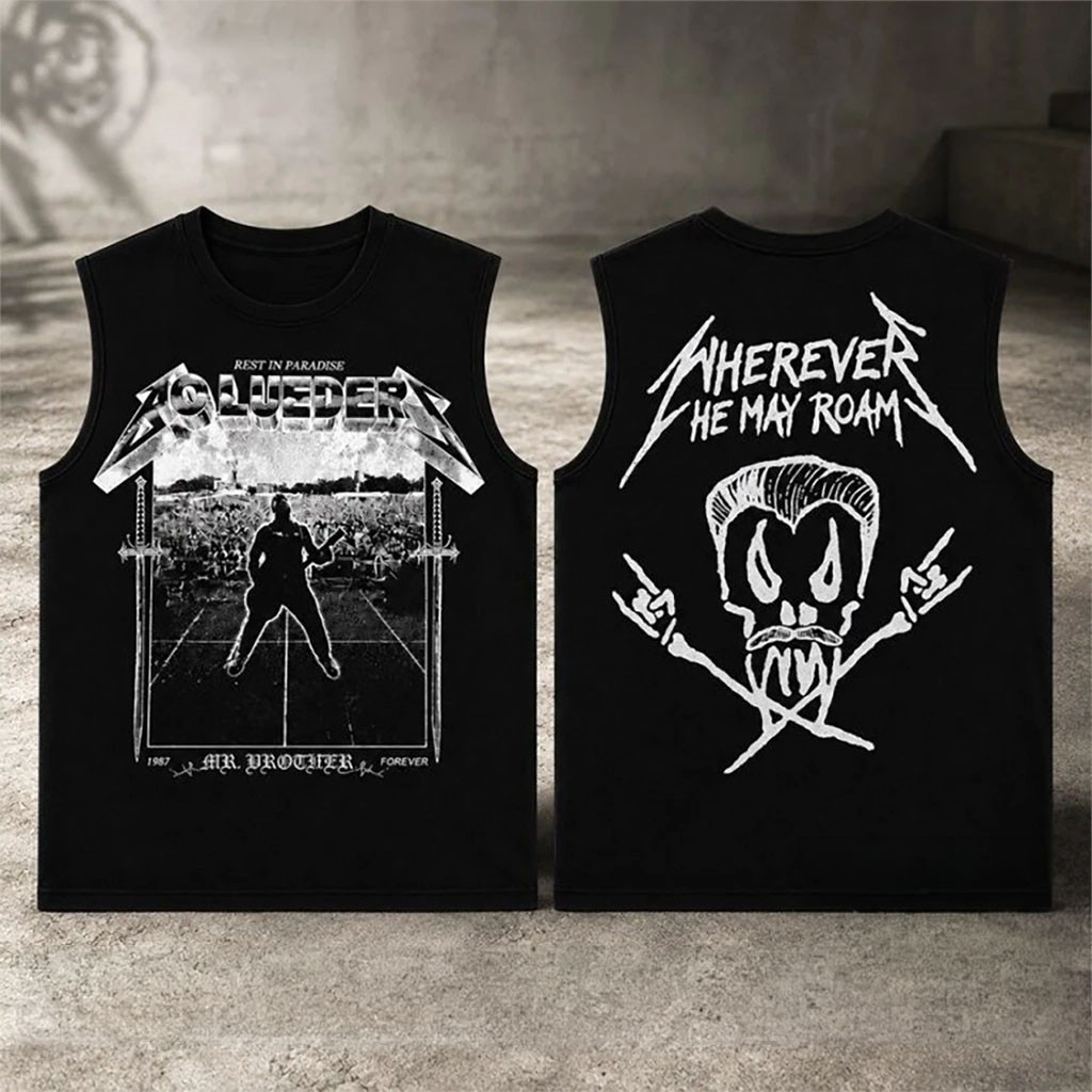 CM Punk HardLore Wherever He May Roam Tank Top Rest In Paradise Bo Lueders Merch Black - Kdjoy