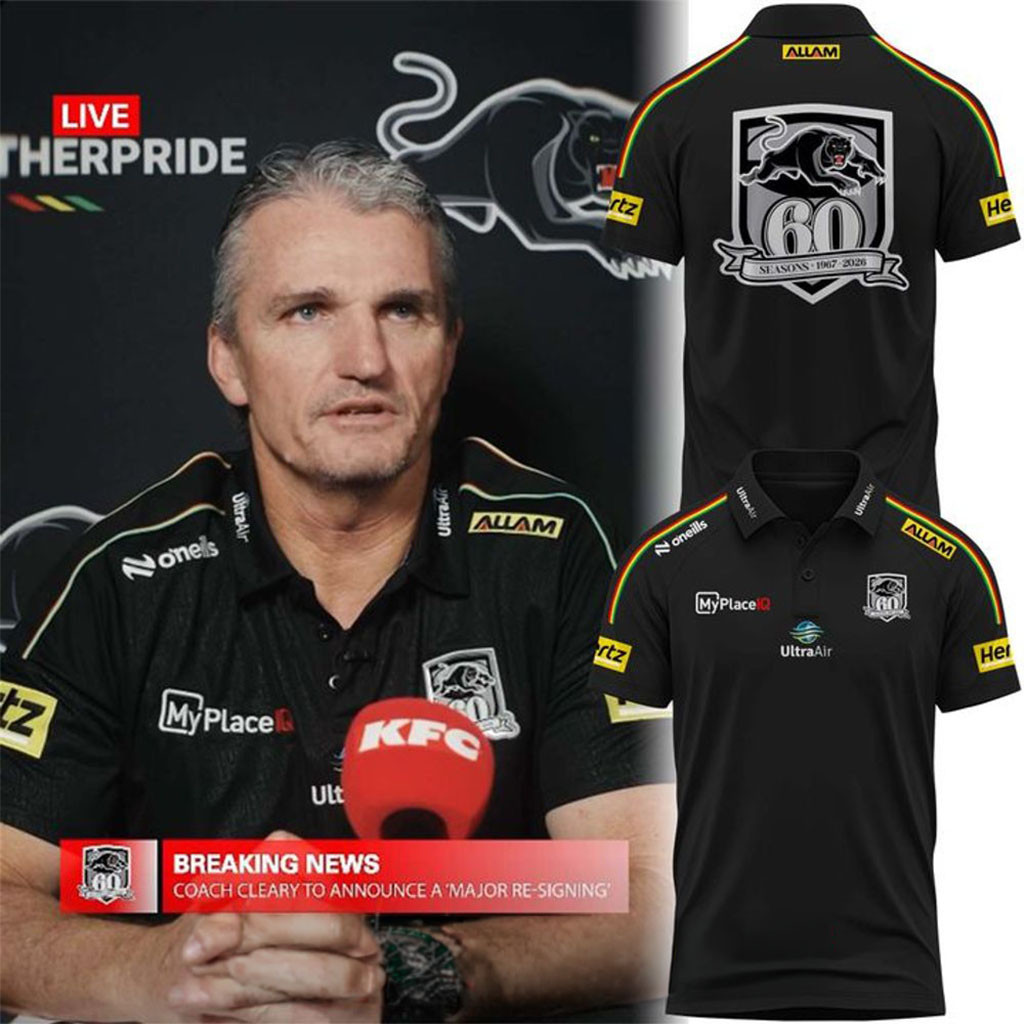Coach Ivan Cleary Penrith Panthers 60 Seasons 1967 2026 Anniversary Polo Shirt Fan Merch Gifts - Kdjoy