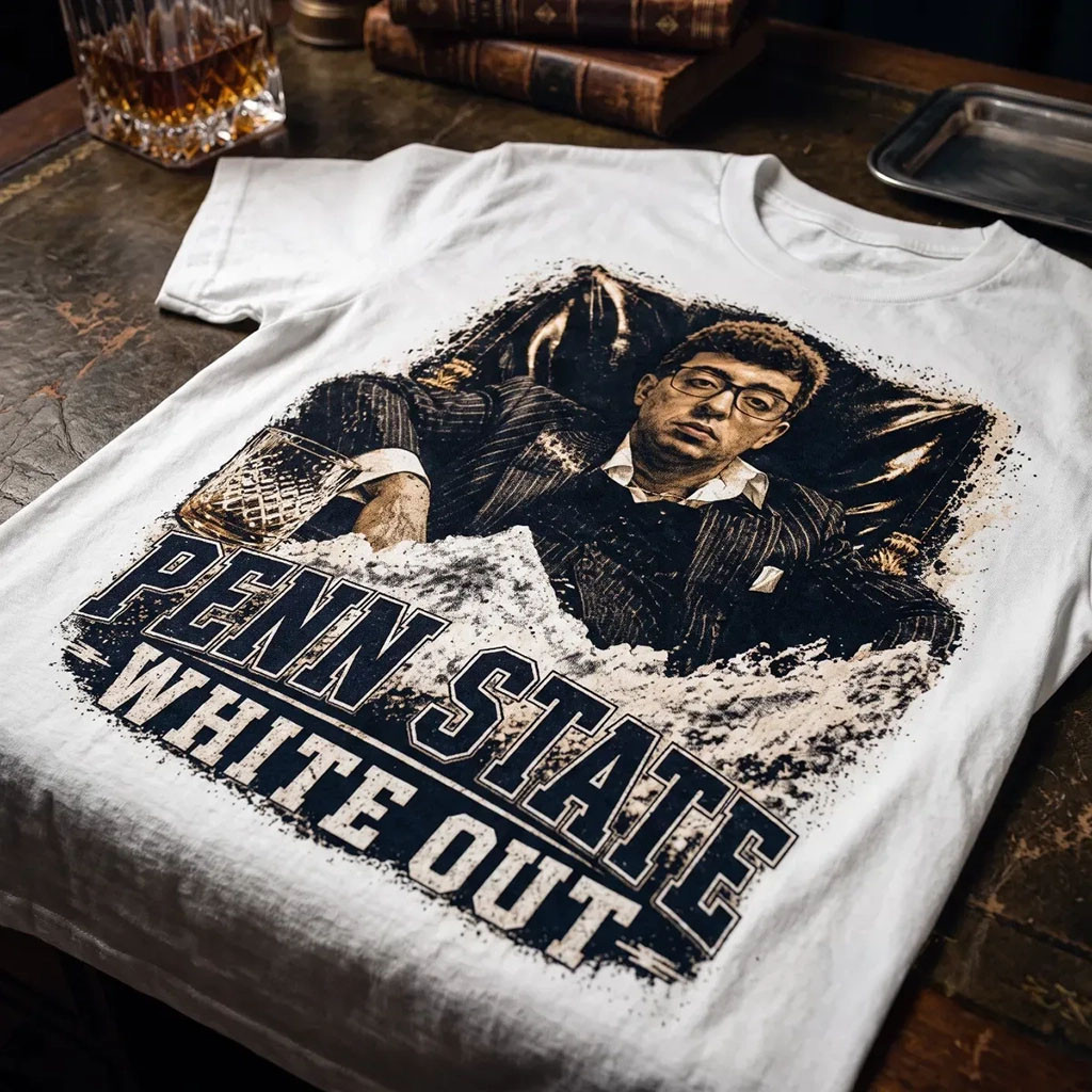 Cocaine Kingpin Pablo Pledgescobar Meme Penn State White Out 2026 T-Shirt Gifts For BFF - Kdjoy