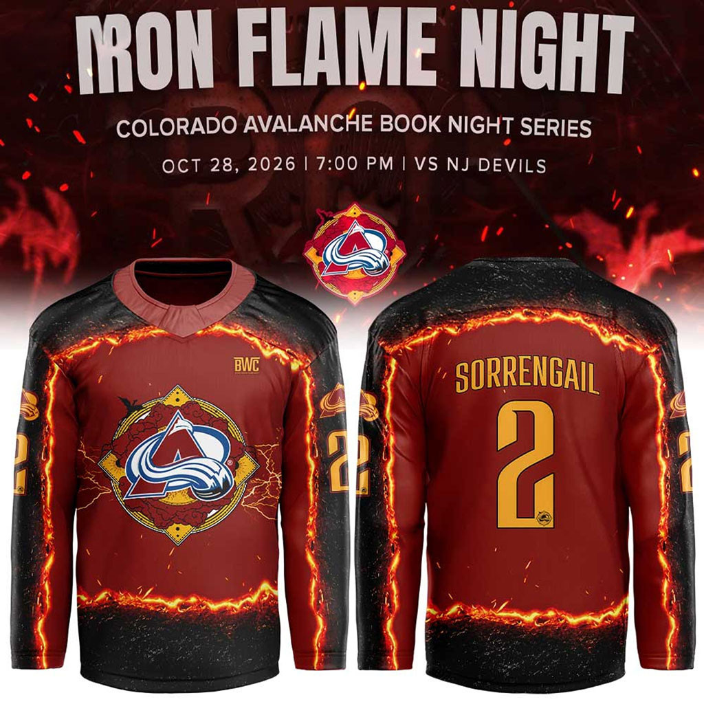 Colorado Avalanche Fourth Wing Night Book Night Series Hockey Jersey #2 Sorrengail Jersey