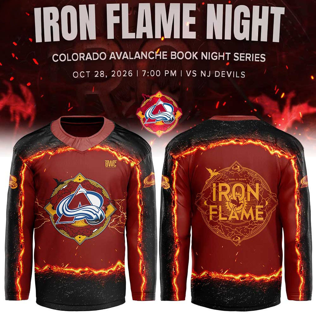 Colorado Avalanche Fourth Wing Night Book Night Series Hockey Jersey Colorado Avalanche Merch