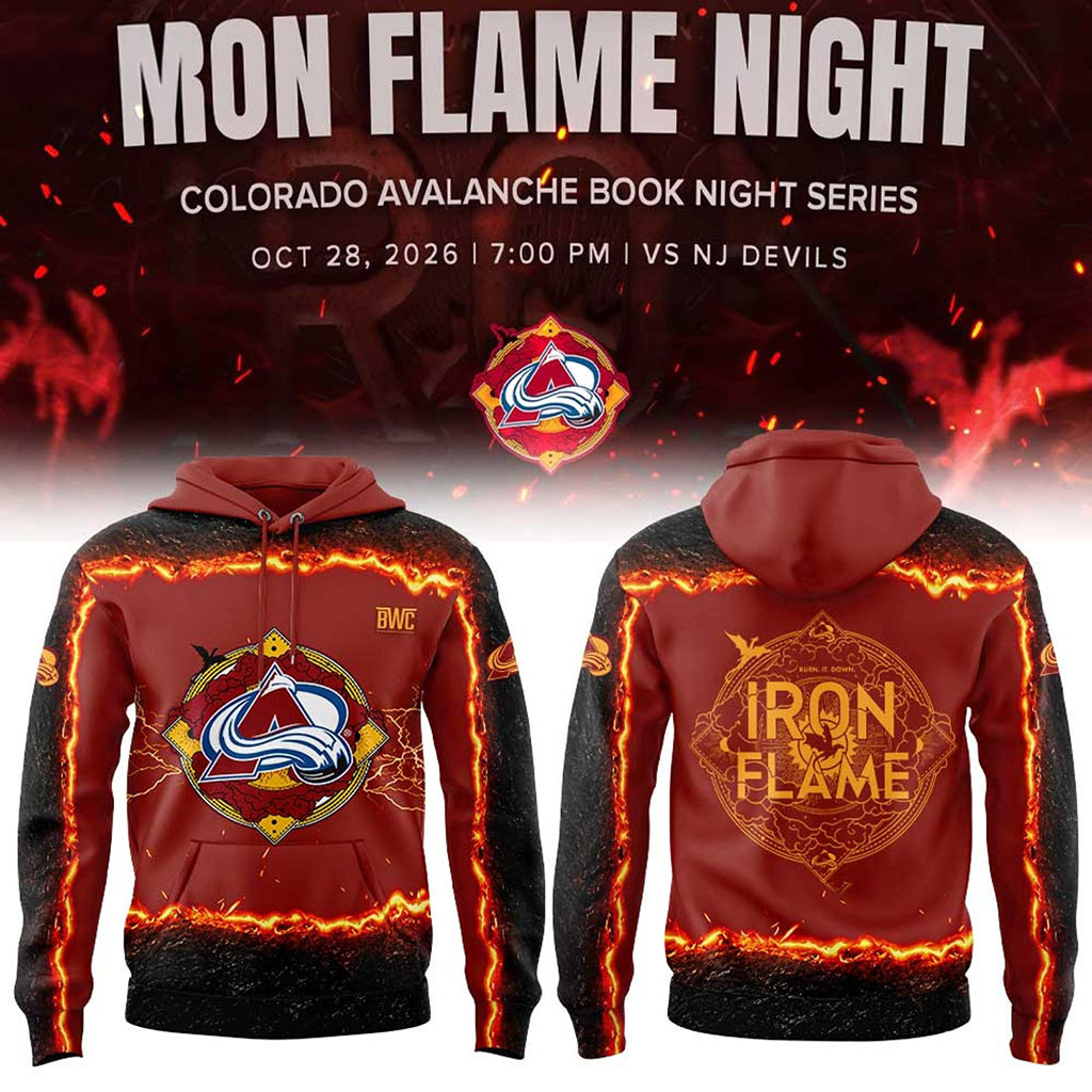 Colorado Avalanche Fourth Wing Night Book Night Series Hoodie Iron Flame Hoodie Avalanche Merch