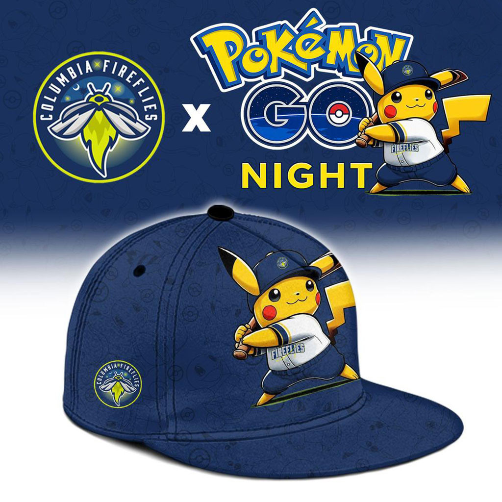 Columbia Fireflies X Pokemon GO Night Mashup Snapback Hat 2026 Fireflies Merch Gift For Fans - Kdjoy