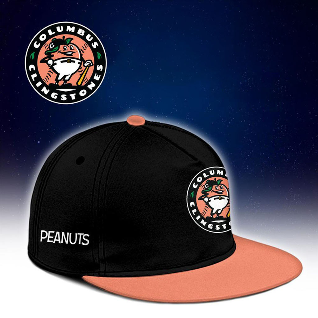 Columbus Clingstones X Peanuts Night Snapback Hat Clingstones Merch Baseball Fan Gifts - Kdjoy Columbus Clingstones X Peanuts Night Snapback Hat Clingstones Merch Baseball Fan Gifts - Kdjoy