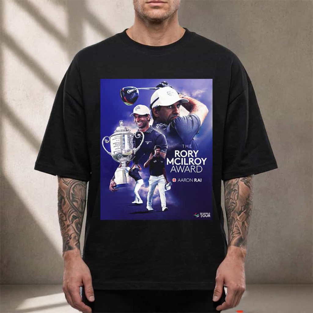 Congrats Aaron Rai Wins Rory McIlroy Award 2026 T-Shirt Aaron Rai Merch Gifts For Golfers - Kdjoy Congrats Aaron Rai Wins Rory McIlroy Award 2026 T-Shirt Aaron Rai Merch Gifts For Golfers - Kdjoy