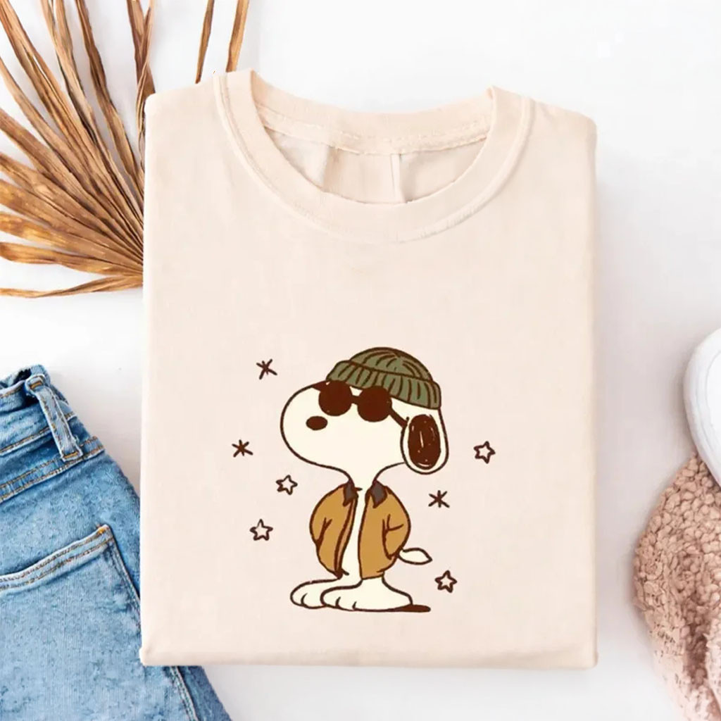 Cool Snoopy Shirt Vintage Style Dog Graphic Tee Best Gift For Him Her - Kdjoy