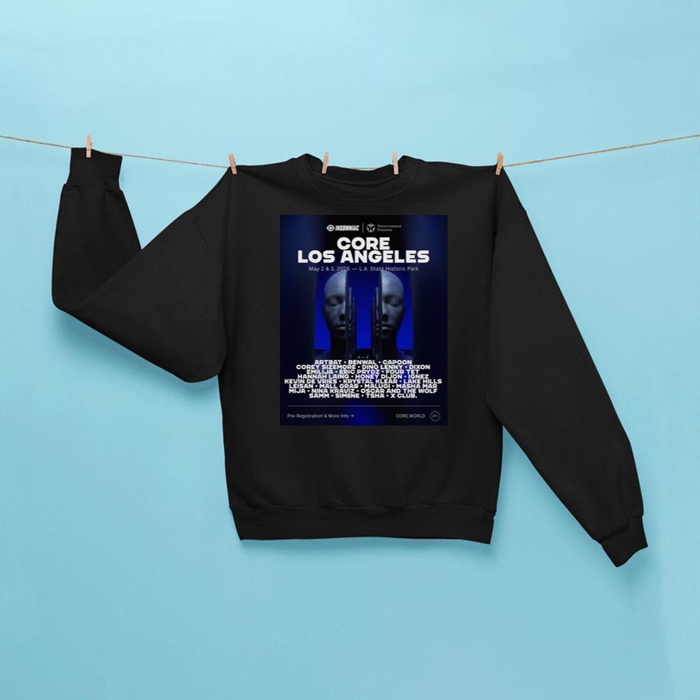 Core Los Angeles 2026 Sweatshirt Black Birthday Present For Him - Kdjoy