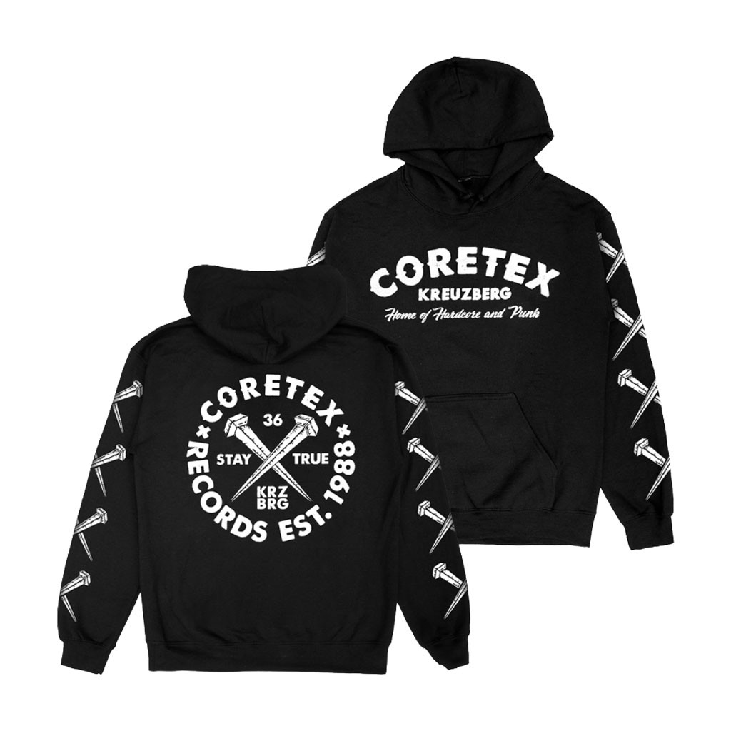 Coretex Records Merch 2026 Coretex Nails Hoodie Black Music Related Gifts For Guys - Kdjoy