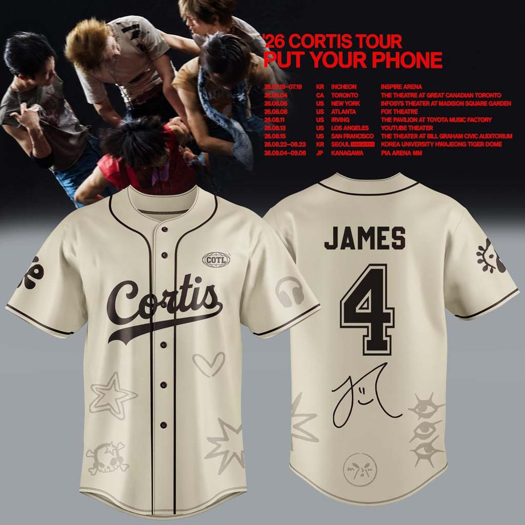 CORTIS X Put Your Phone Down Tour 2026 Baseball Jersey #4 James Jersey Cortis Merch Kpop Gear
