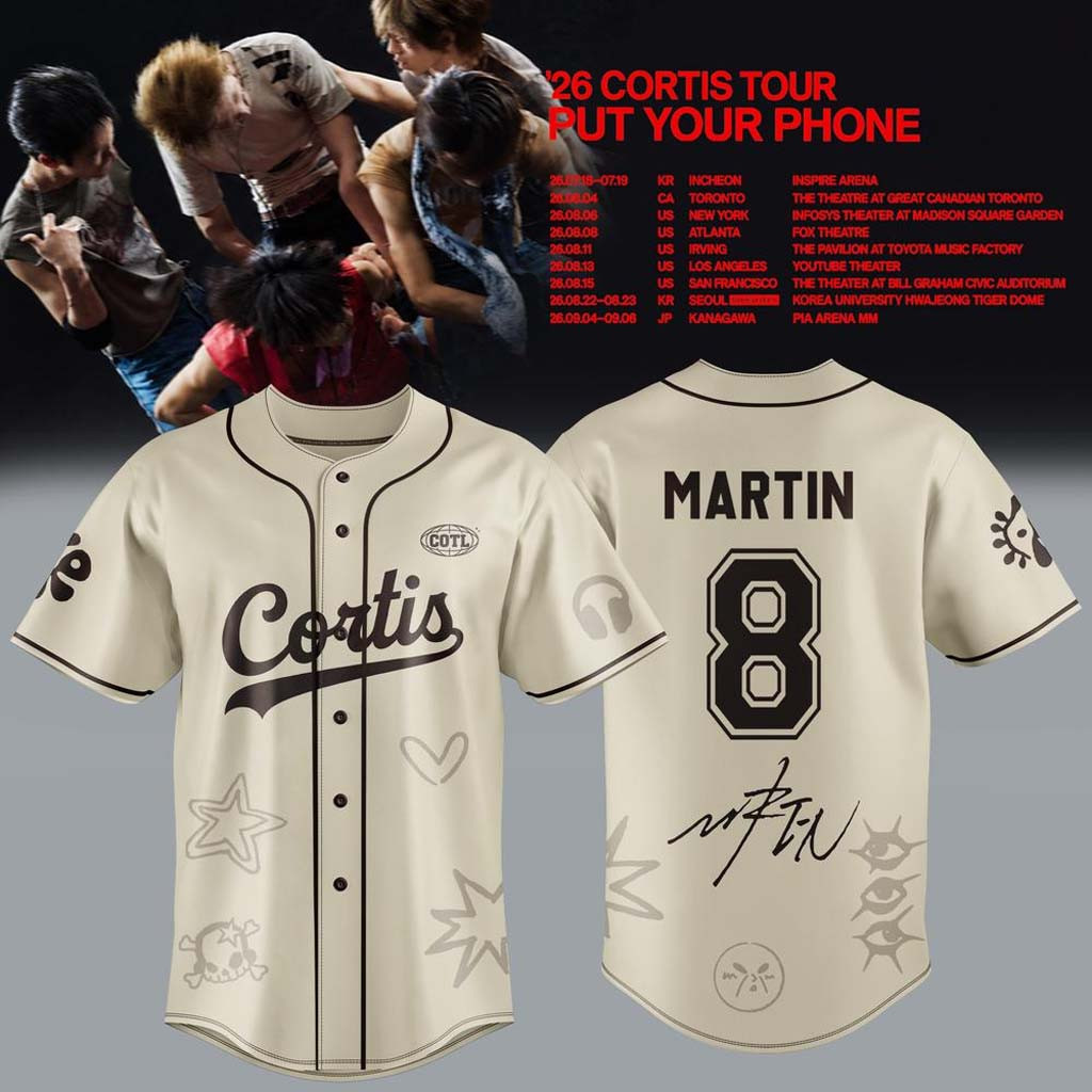 CORTIS X Put Your Phone Down Tour 2026 Baseball Jersey #8 Martin Jersey Signed Cortis Merch