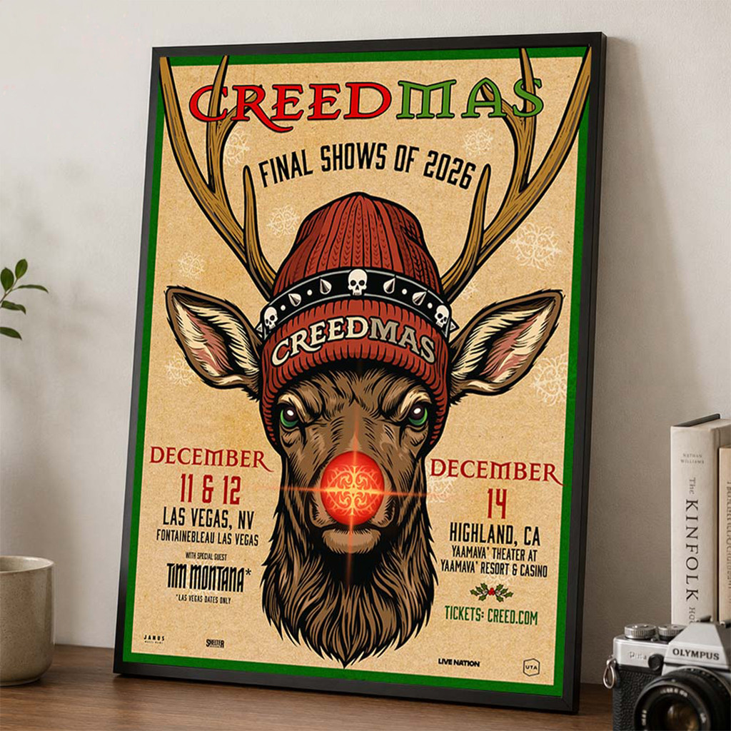 Creed Creedmas Final Shows Of 2026 In Las Vegas NV and Highland CA Poster Kitchen Wall Decor - Kdjoy