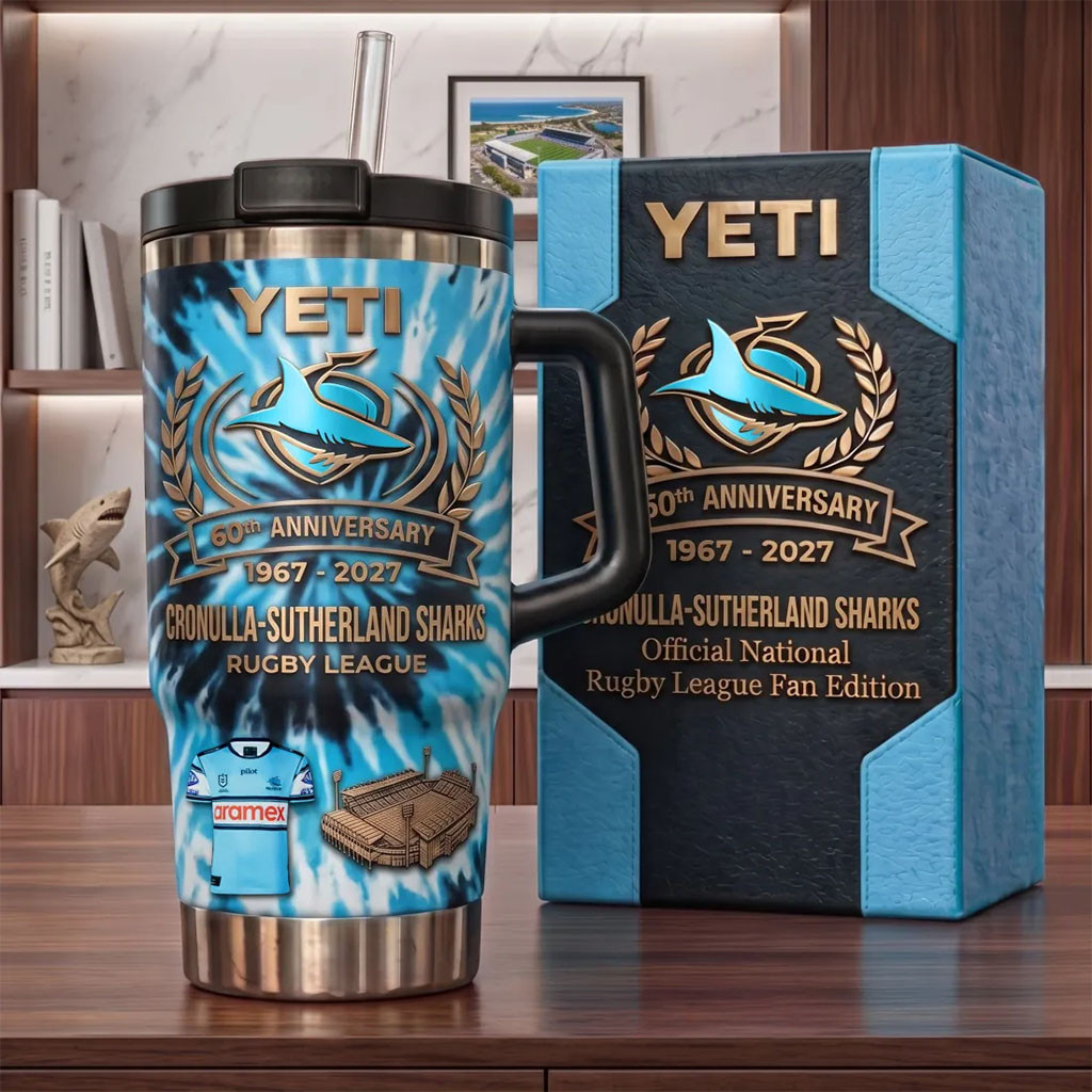 Cronulla-Sutherland Sharks 60th Anniversary 1967 2027 Tumbler CS Sharks Merch Gifts For Fan - Kdjoy