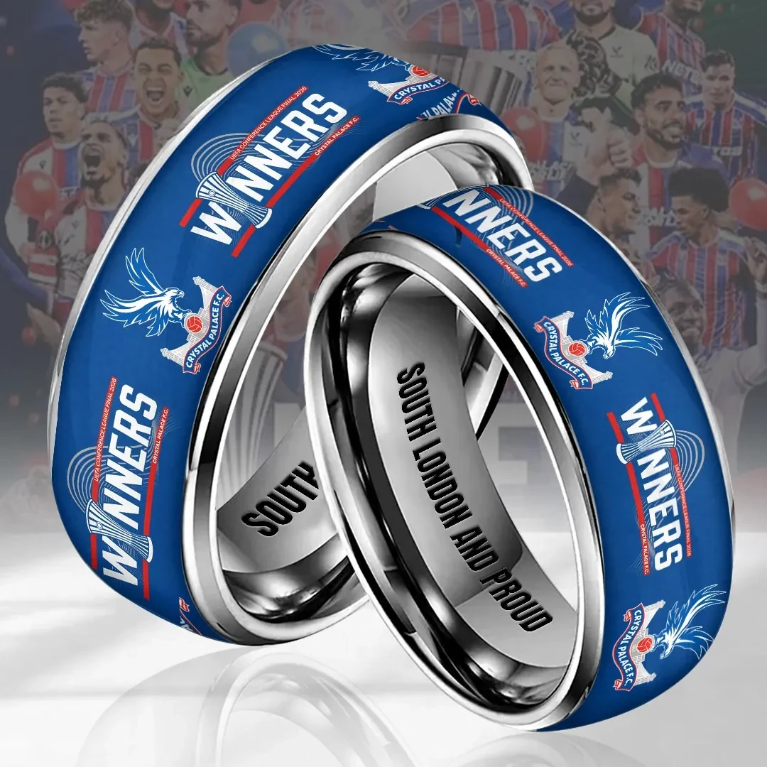 Crystal Palace FC 2026 UEFA Conference League Winners Ring Champions Merch Dad Birthday Gifts - Kdjoy