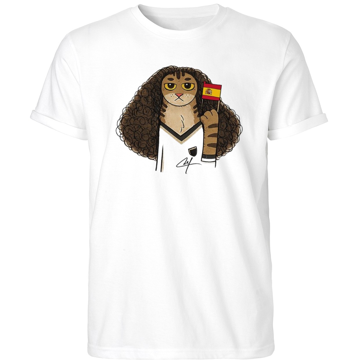Curly Hair Cucurella Football Cat Meme Shirt Spain World Cup Champions 2026 Merch Fan Gifts - Kdjoy Curly Hair Cucurella Football Cat Meme Shirt Spain World Cup Champions 2026 Merch Fan Gifts - Kdjoy