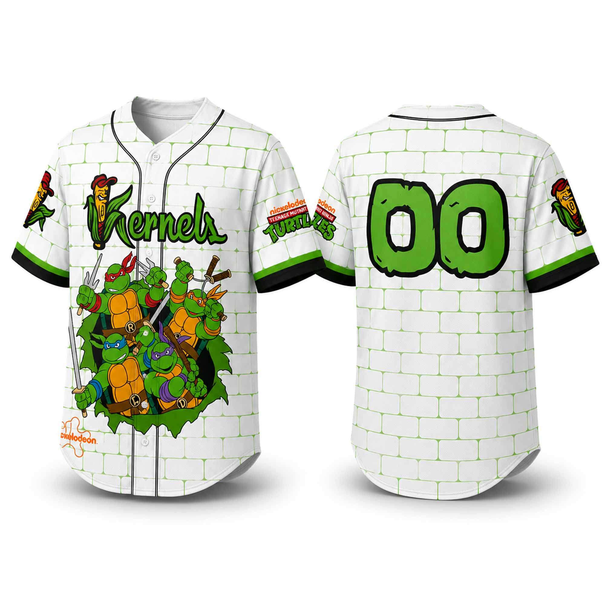Custom 2026 CR Kernels Teenage Mutant Ninja Turtle Night Jersey Cedar Rapids Kernels Merch - Kdjoy