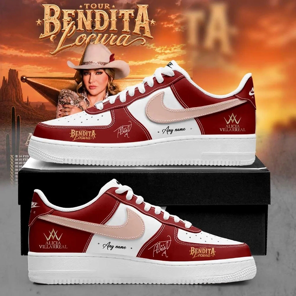 Custom Alicia Villarreal Merch Bendita Locura Tour 2026 Shoes Sneakers Gift For Music Fans - Kdjoy