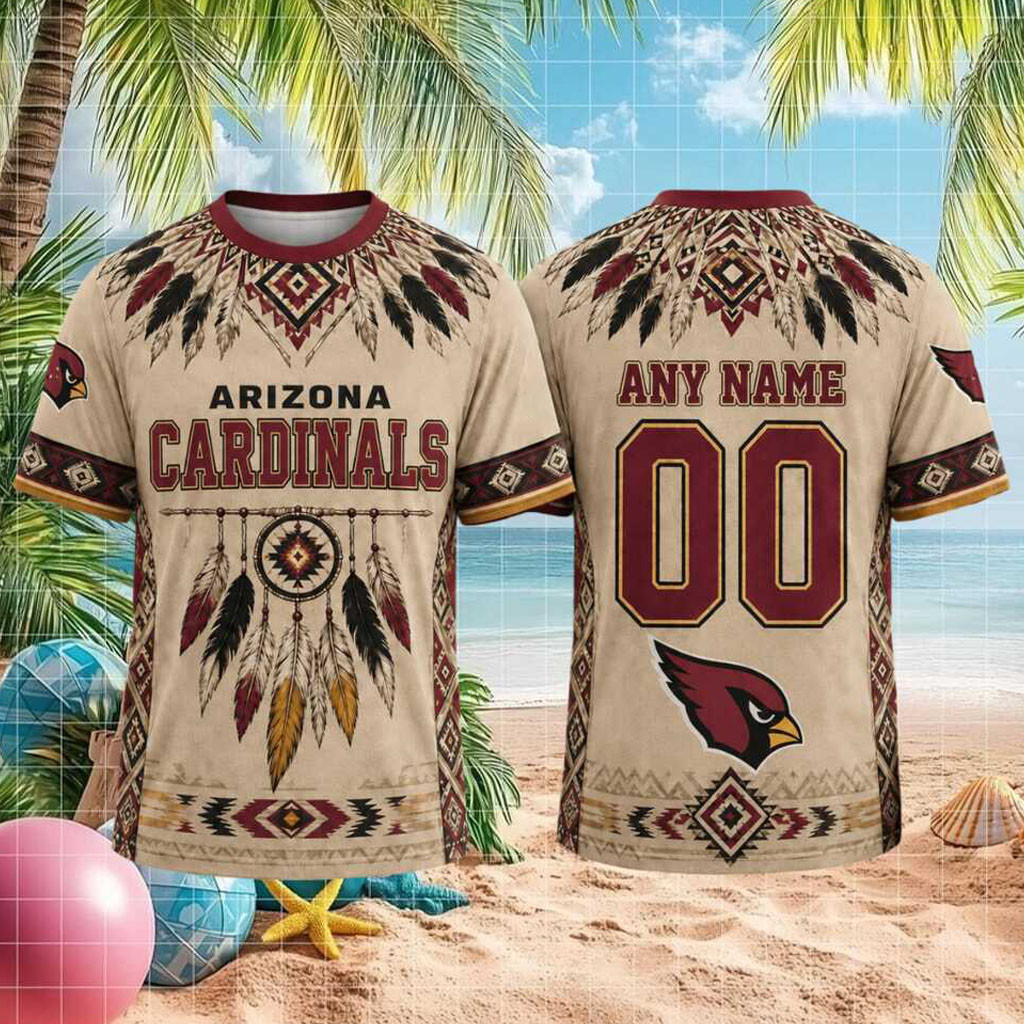 Custom Arizona Cardinals Dreamcatcher T-Shirt Football Game Day Shirt Cardinals Fans Gifts - Kdjoy