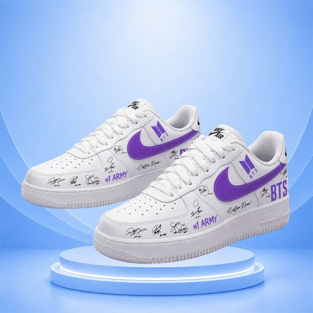 Custom Army BTS World Tour 2026 Sneaker #1 Army BTS Merch Best Gifts For Kpop Fans - Kdjoy