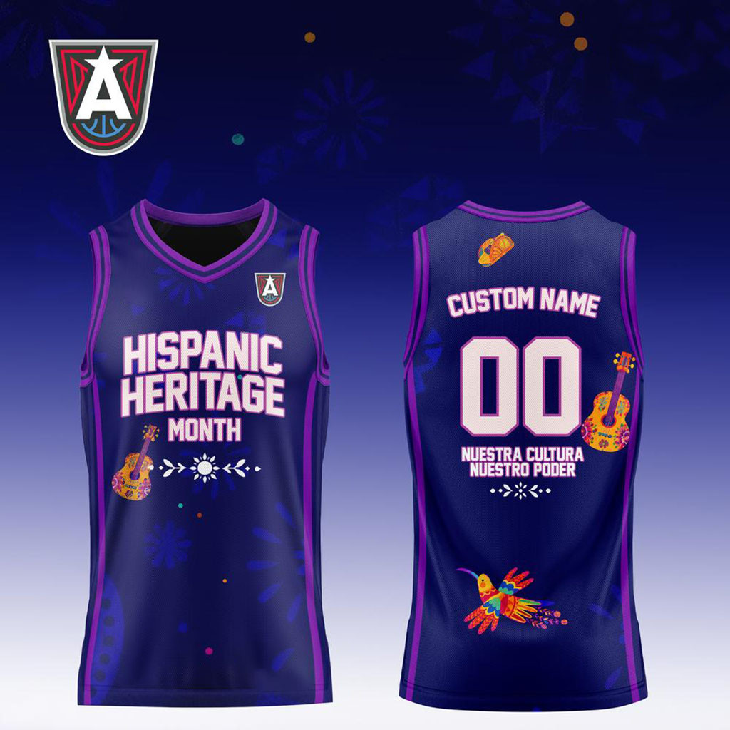 Custom Atlanta Dream x Hispanic Heritage Month Purple Basketball Jersey Atlanta Dream Merch - Kdjoy