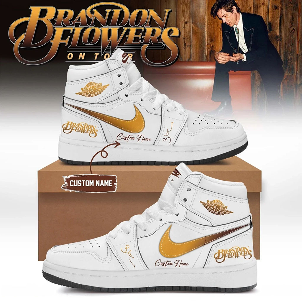 Custom Brandon Flowers On Tour 2026 Signature Sneakers Brandon Flowers Merch Gift For Fans - Kdjoy