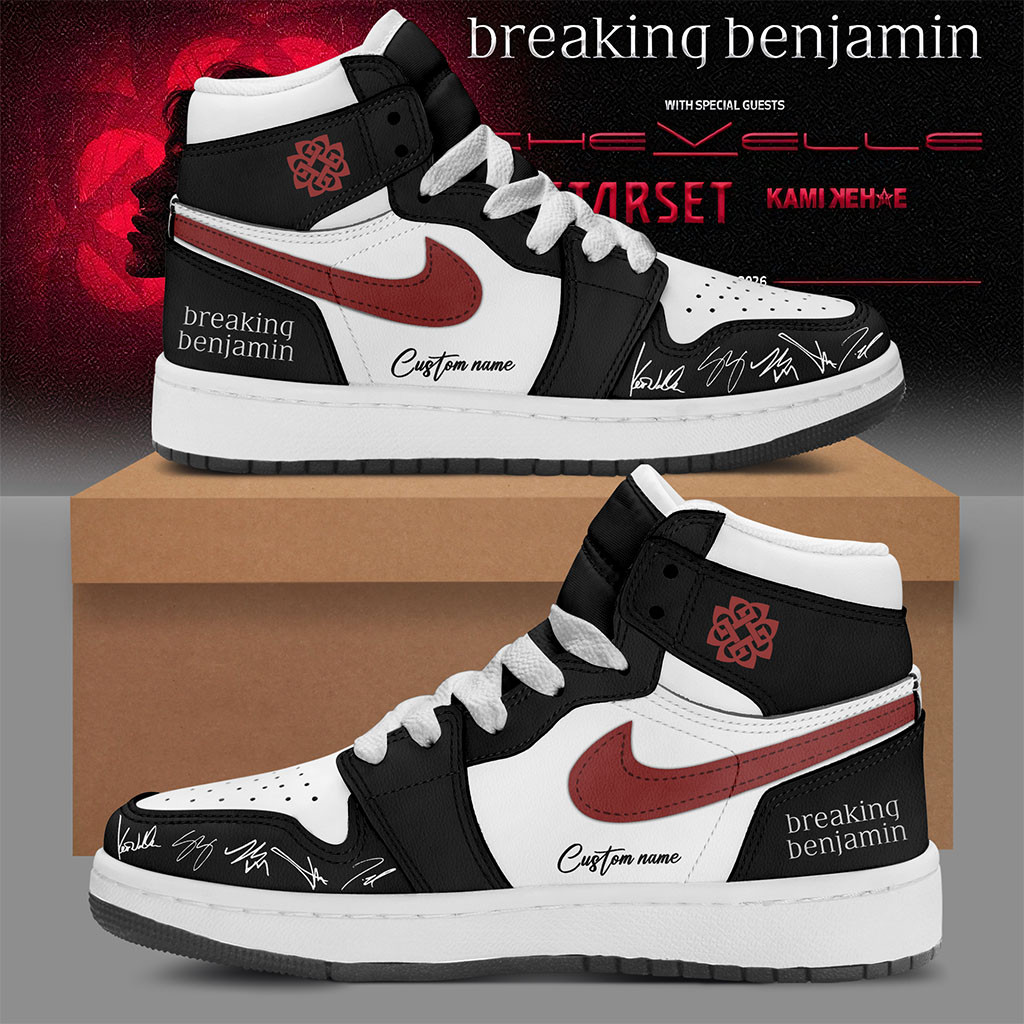 Custom Breaking Benjamin American Tour 2026 Shoes Breaking Benjamin Merch Gifts For Husband - Kdjoy