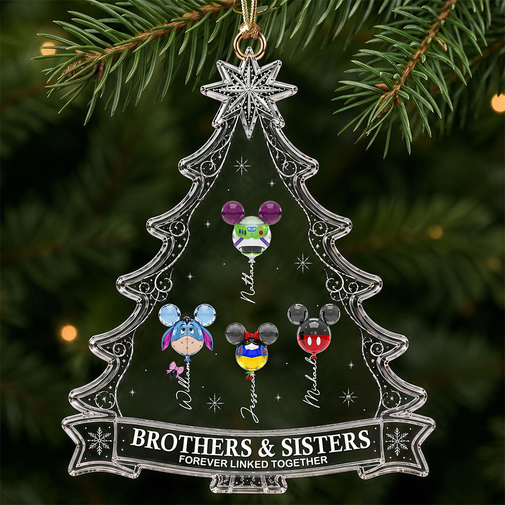 Custom Brothers And Sisters Forever Linked Together Ornament Our Family Bond Christmas Ornament - Kdjoy