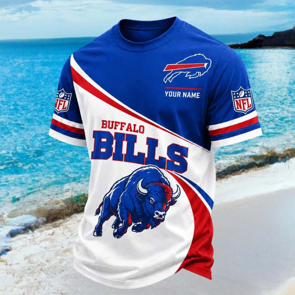 Custom Buffalo Bills Mascot Running Shirt Buffalo Football T-Shirt Bills Merch Fans Gifts - Kdjoy