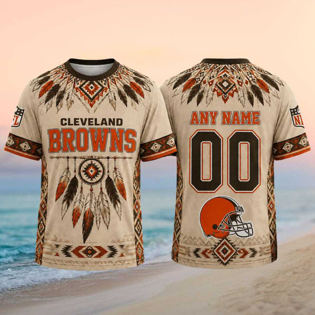 Custom Cleveland Browns Native American Dreamcatcher T-Shirt Cleveland Browns Fan Apparel - Kdjoy Custom Cleveland Browns Native American Dreamcatcher T-Shirt Cleveland Browns Fan Apparel - Kdjoy