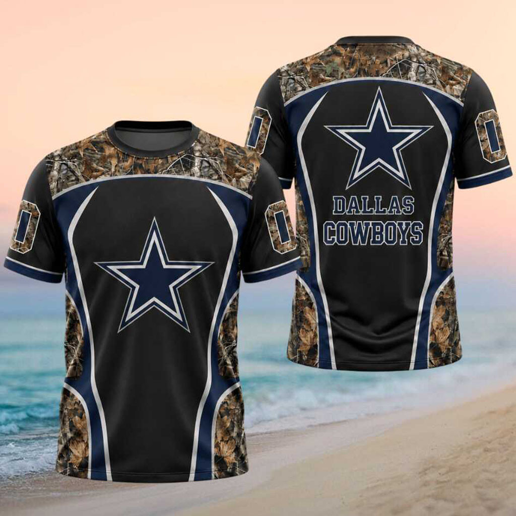 Custom Dallas Cowboys Camouflage T-Shirt Dallas Football Shirt Football Fan Gift Ideas - Kdjoy