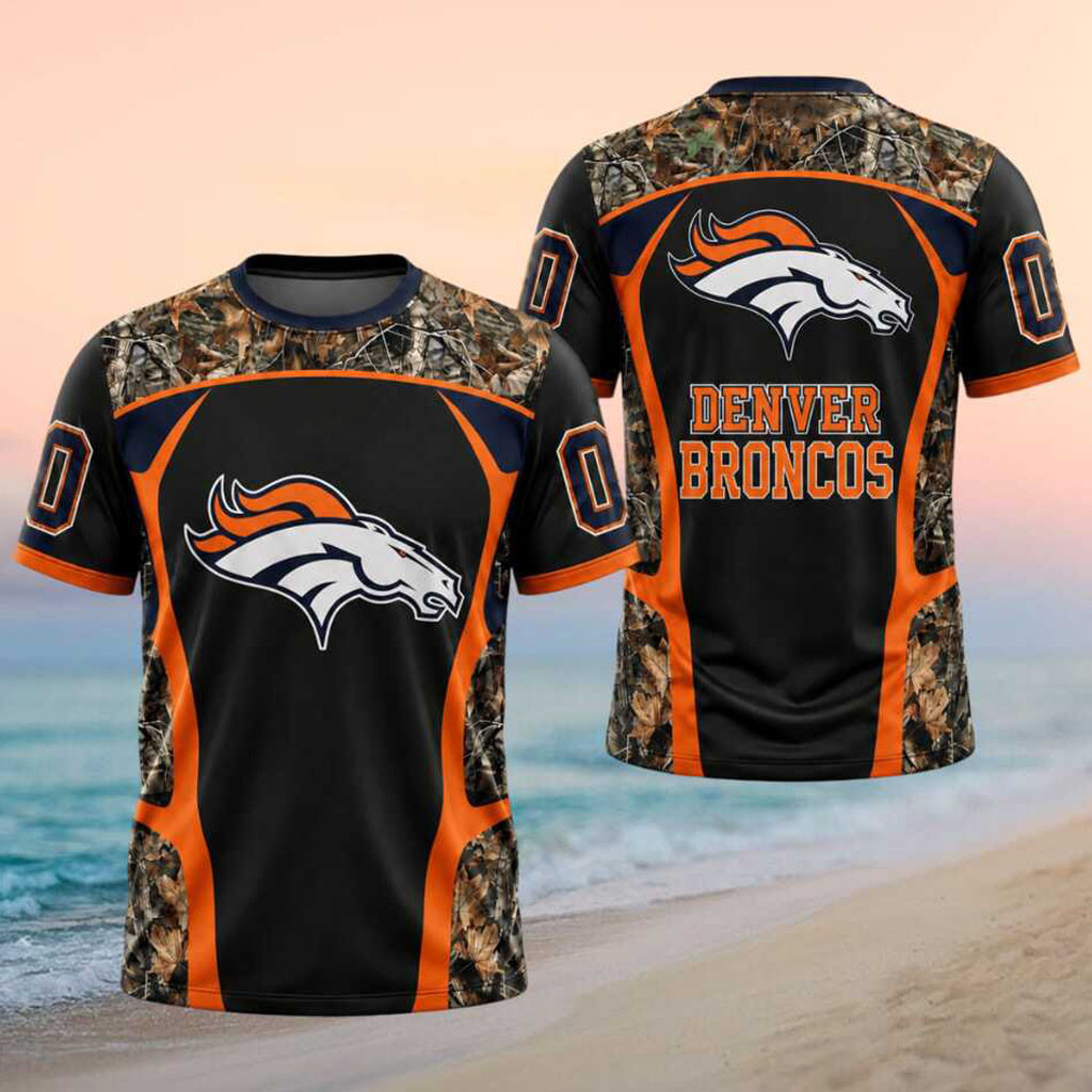 Custom Denver Broncos Horse Camouflage T-Shirt Game Day Shirt Denver Broncos Lovers Gifts - Kdjoy