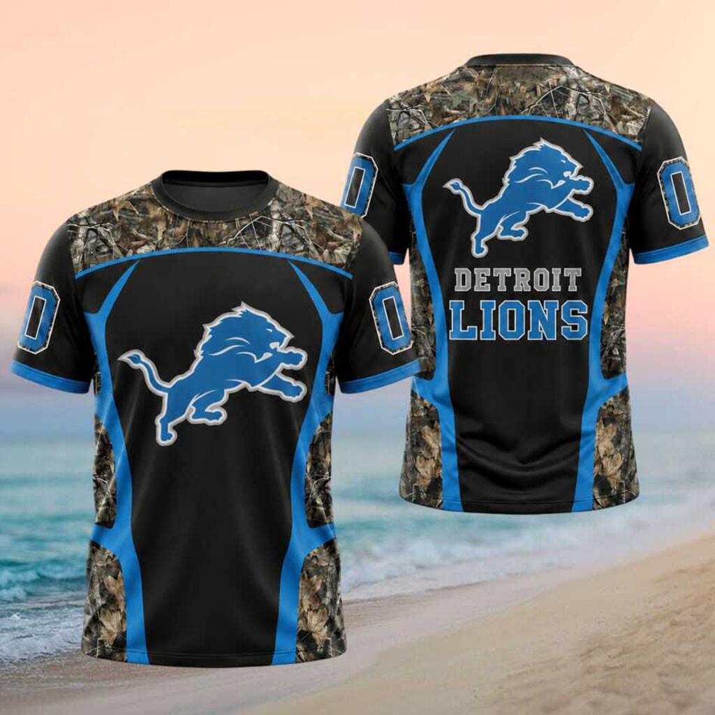 Custom Detroit Lions Camouflage T-Shirt Gameday Clothes Gifts For Detroit Lions Lovers - Kdjoy Custom Detroit Lions Camouflage T-Shirt Gameday Clothes Gifts For Detroit Lions Lovers - Kdjoy