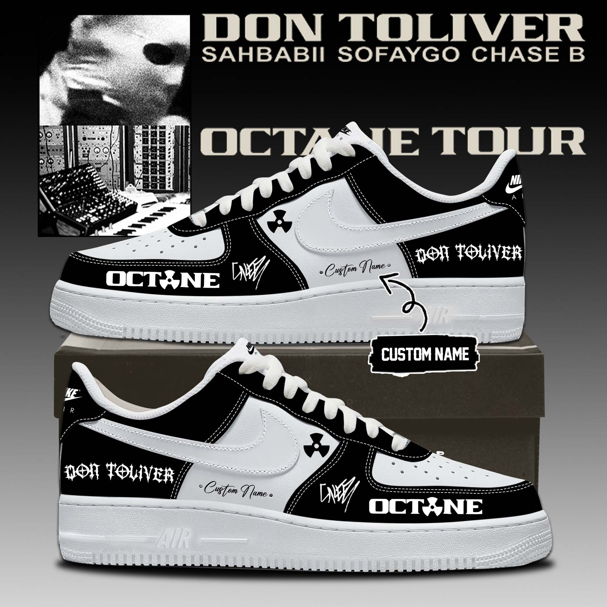Custom Don Toliver Octane Tour Signed Shoes Don Toliver Tour Merch Gifts For Boyfriend - Kdjoy