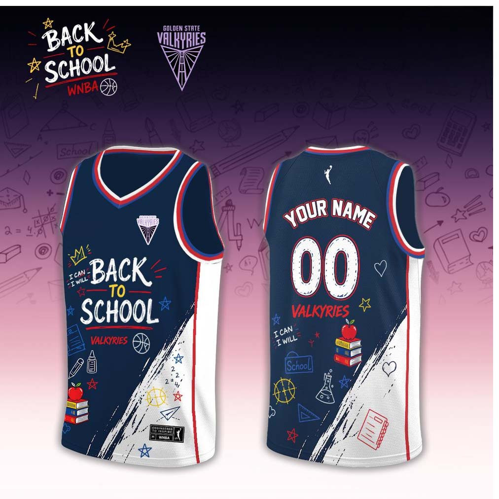 Custom Golden State Valkyries x Back To School 2026 Basketball Jersey Valkyries Merch Custom Golden State Valkyries x Back To School 2026 Basketball Jersey Valkyries Merch
