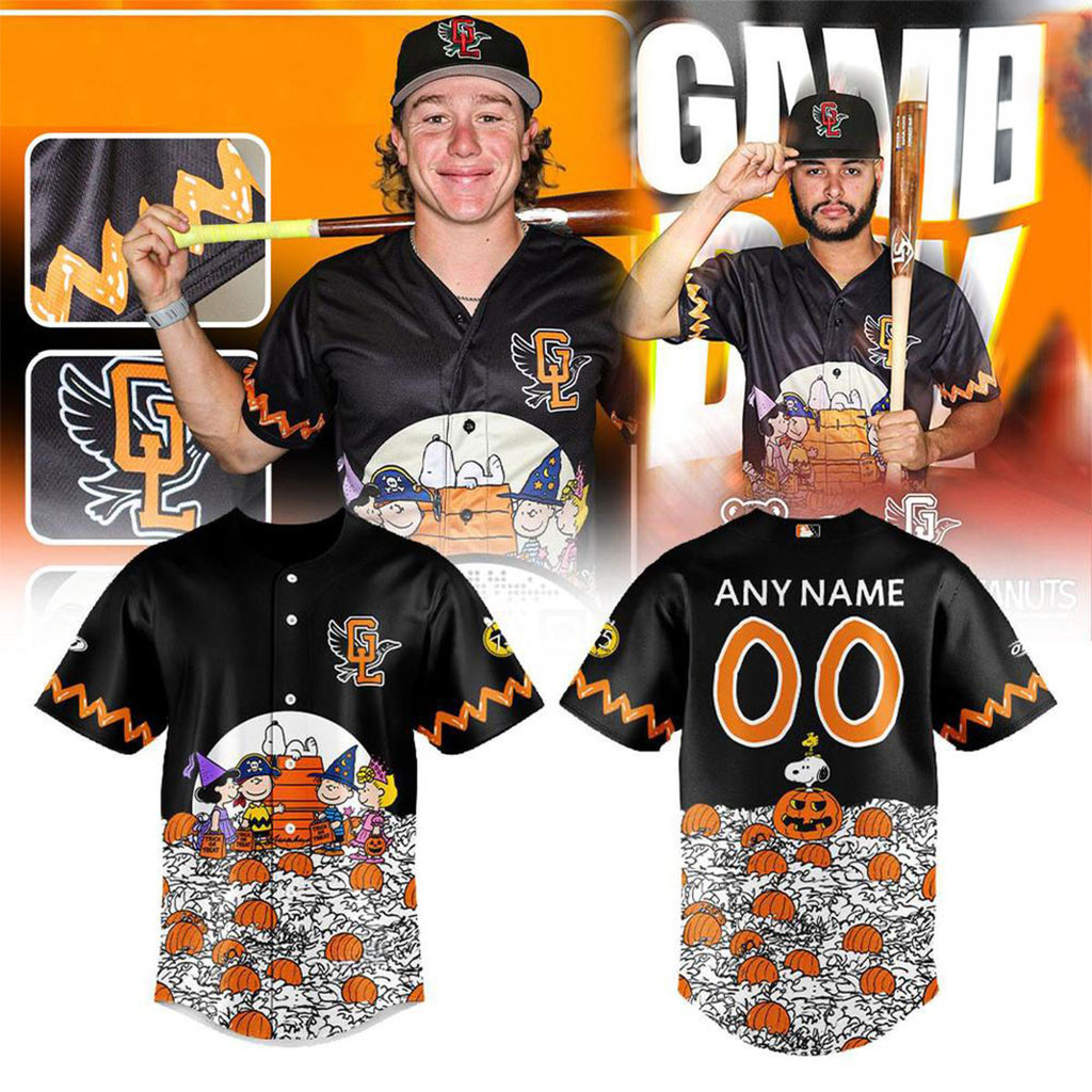 Custom Great Lakes Loons x Peanuts Halloween 2026 Baseball Jersey GL Loons Merch Fans Gifts - Kdjoy Custom Great Lakes Loons x Peanuts Halloween 2026 Baseball Jersey GL Loons Merch Fans Gifts - Kdjoy
