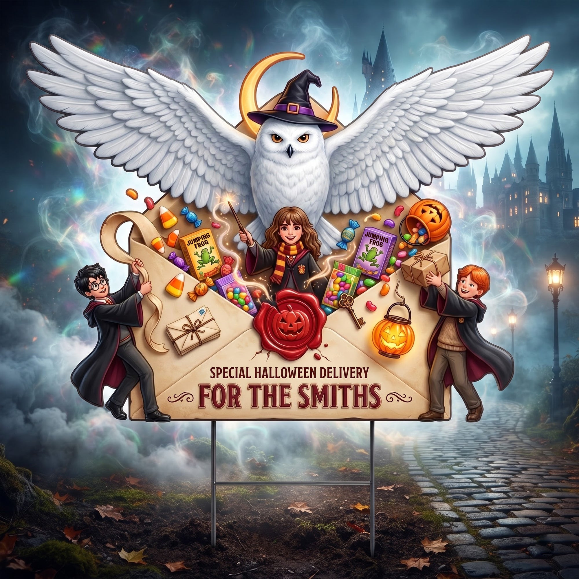 Custom Harry Potter Special Halloween Delivery Yard Sign Movie Lover Halloween Outdoor Decor