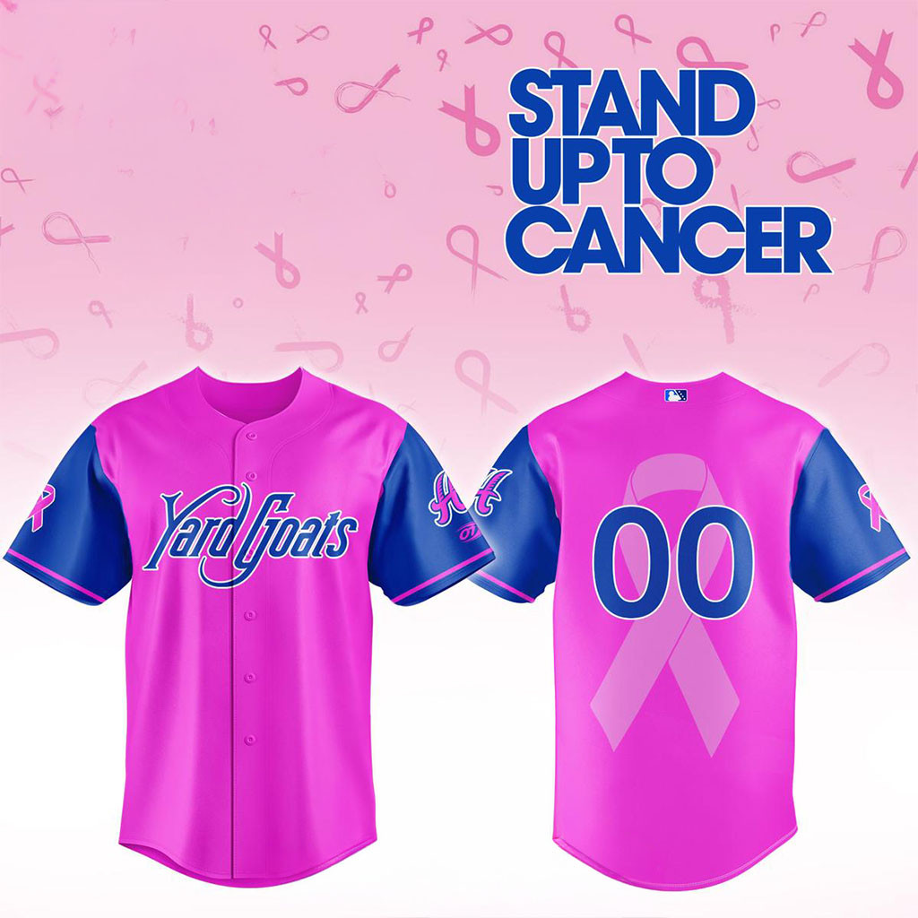 Custom Hartford Yard Goats Pink Out The Park 2026 Fighting Cancer Baseball Jersey Goats Merch - Kdjoy