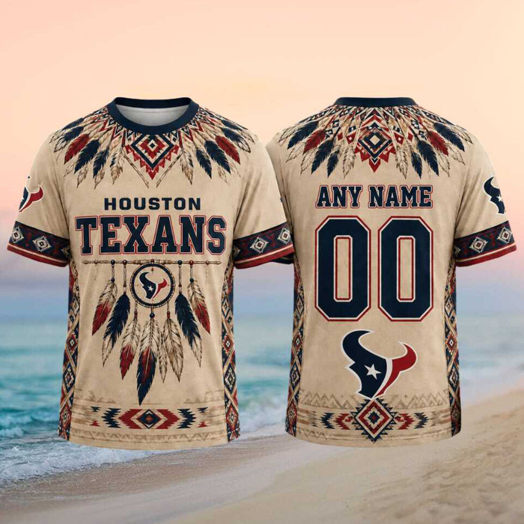 Custom Houston Texans Native American Dreamcatcher T-Shirt Houston Texans Fans Gifts - Kdjoy Custom Houston Texans Native American Dreamcatcher T-Shirt Houston Texans Fans Gifts - Kdjoy