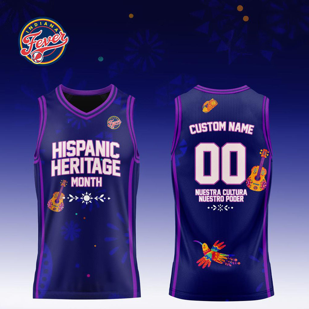 Custom Indiana Fever x Hispanic Heritage Month Purple Basketball Jersey Indiana Fever Merch - Kdjoy