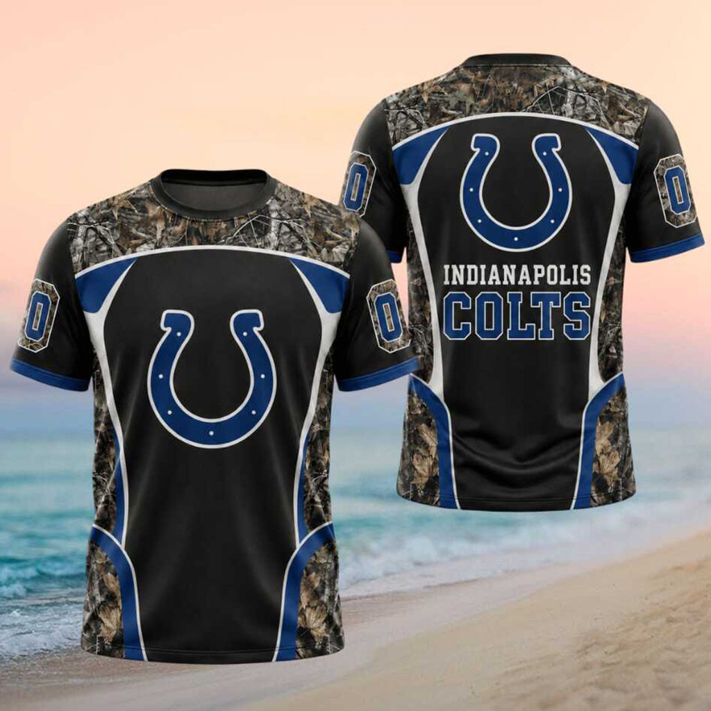 Custom Indianapolis Colts Camouflage T-Shirt Indianapolis Colts Football Shirt Gift Ideas - Kdjoy