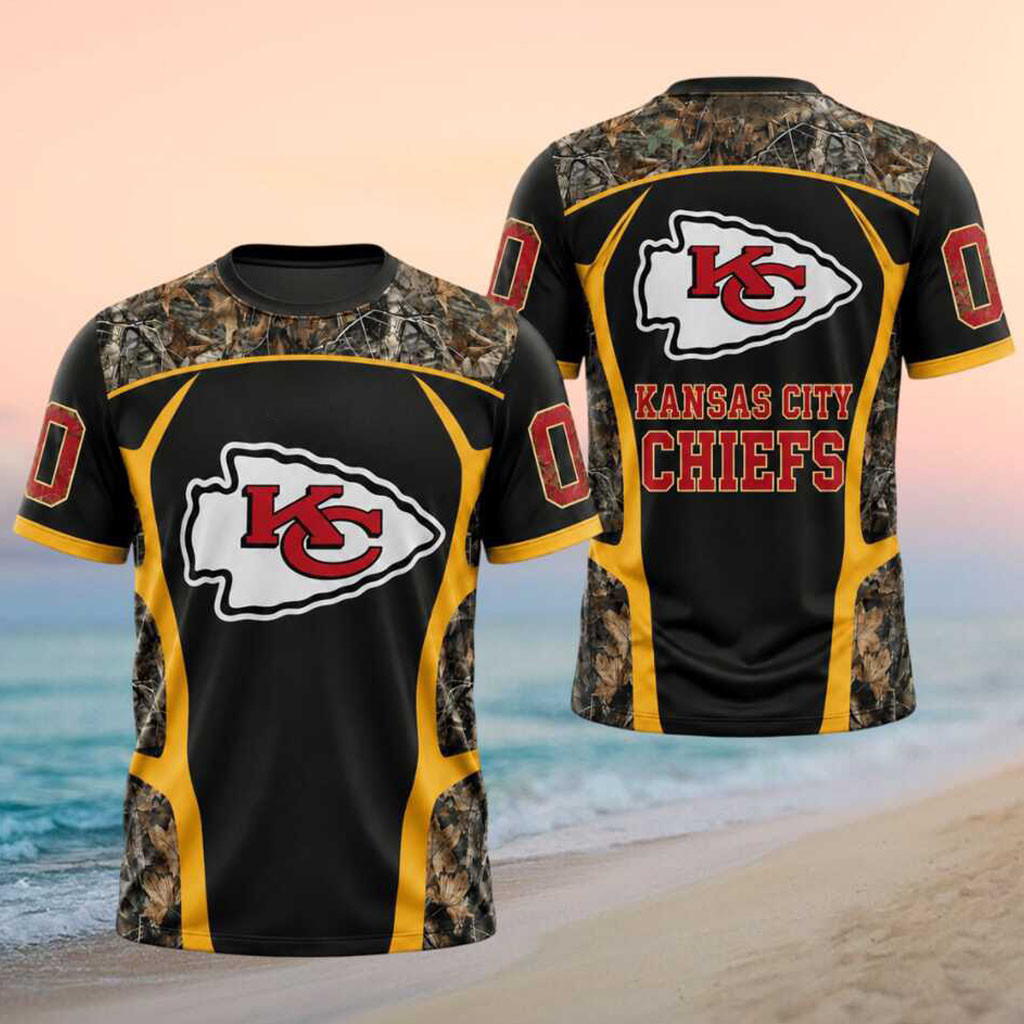 Custom Kansas City Chiefs Camo T-Shirt Kansas City Chiefs Football Shirt Football Lovers Gifts - Kdjoy