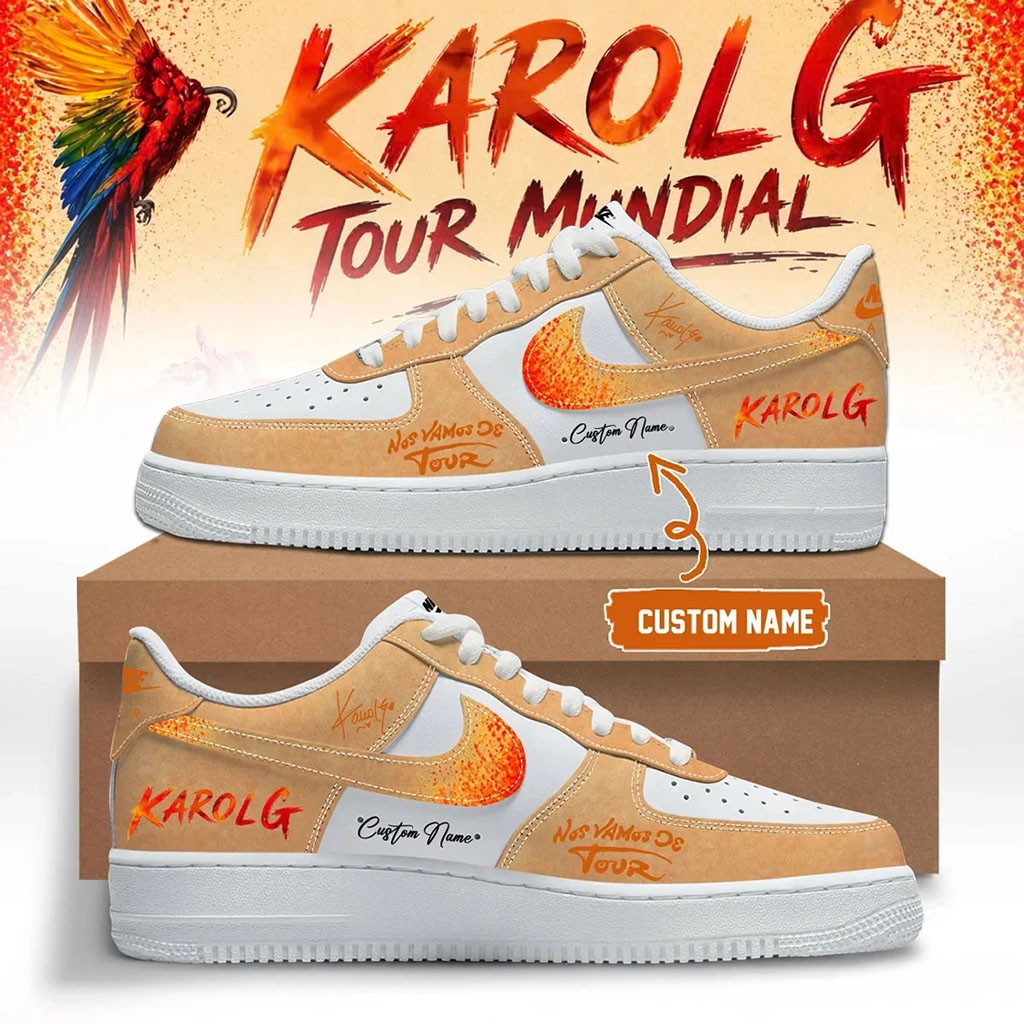 Custom Karol G Viajando Por El Mundo Tropitour Shoes 2026 Karol G World Tour Merch Fan Gifts - Kdjoy Custom Karol G Viajando Por El Mundo Tropitour Shoes 2026 Karol G World Tour Merch Fan Gifts - Kdjoy