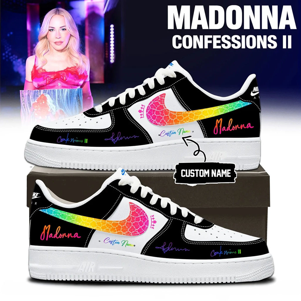 Custom Madonna Confessions II Signature Sneakers 2026 Madonna Merch Gift For Music Lovers - Kdjoy