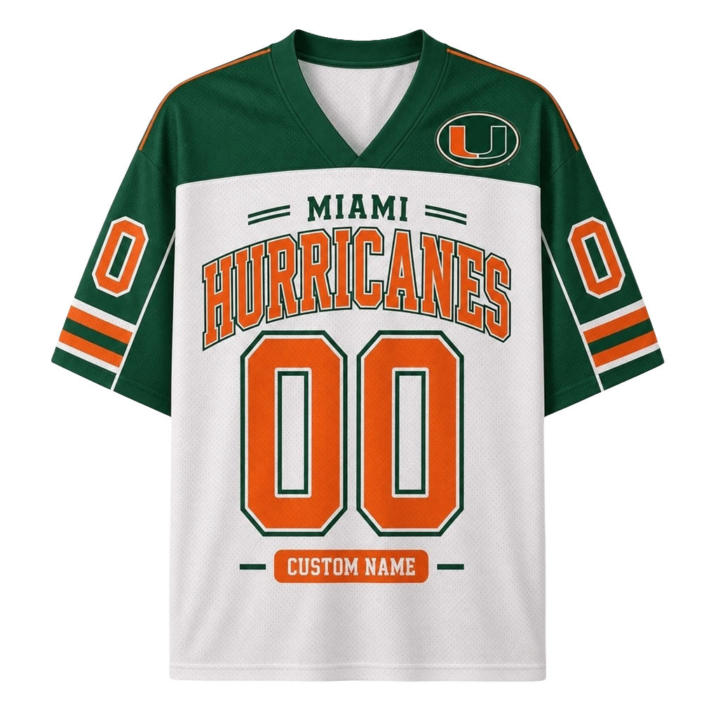 Custom Miami Hurricanes Jersey Gameday Clothing Gift Ideas For Miami Hurricanes Fans - Kdjoy