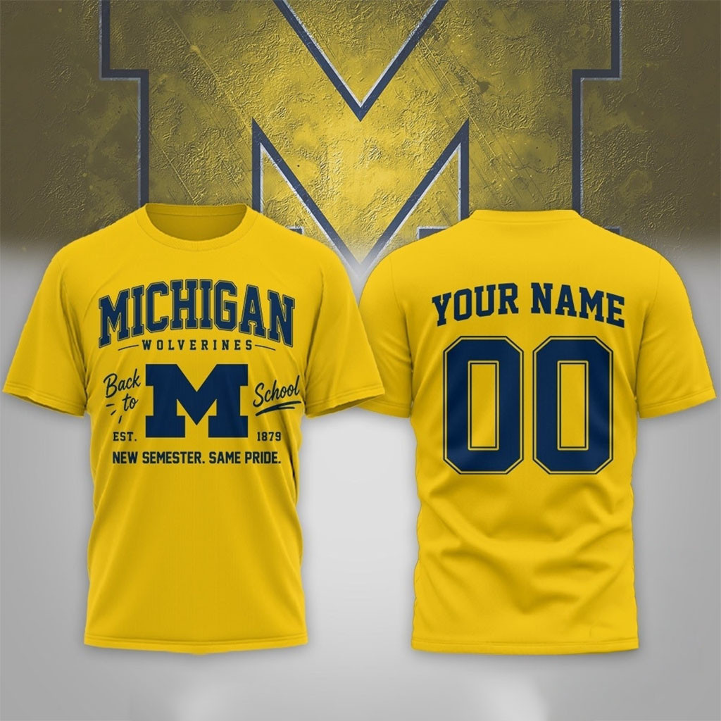 Custom Michigan Wolverines NCAA Campus Pride Back To School 2026 Shirt Wolverines Merch - Kdjoy