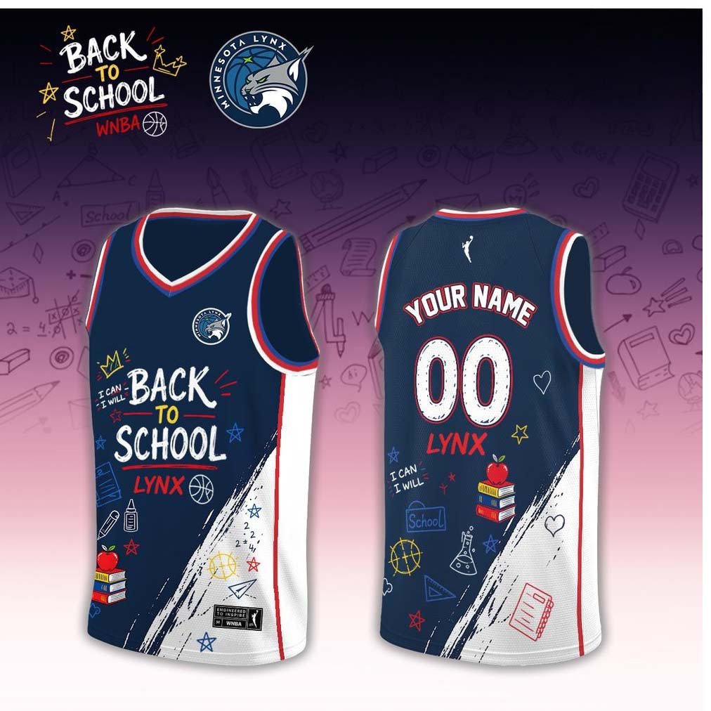 Custom Minnesota Lynx x Back To School 2026 Basketball Jersey Minnesota Lynx Merch Gift Custom Minnesota Lynx x Back To School 2026 Basketball Jersey Minnesota Lynx Merch Gift