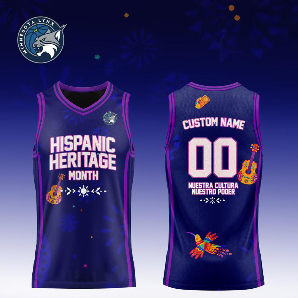 Custom Minnesota Lynx x Hispanic Heritage Month Purple Basketball Jersey Minnesota Lynx Merch - Kdjoy