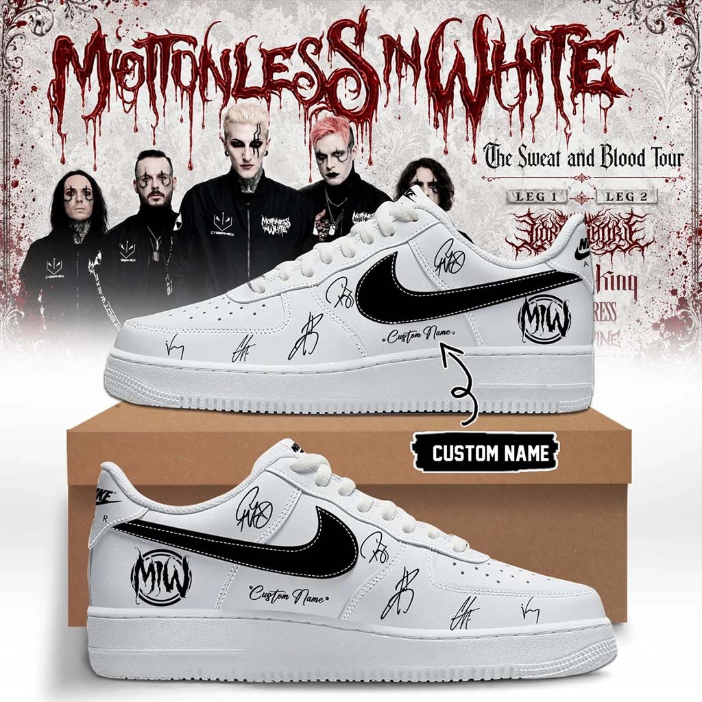 Custom Motionless In White Merch 2026 The Sweat And Blood Tour Shoes Sneakers Best Fan Gifts - Kdjoy Custom Motionless In White Merch 2026 The Sweat And Blood Tour Shoes Sneakers Best Fan Gifts - Kdjoy